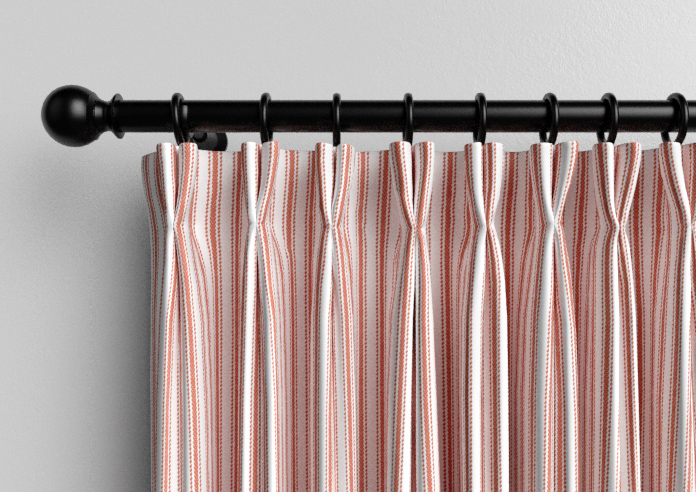 Lace Stripes, Toast Orange - Made to Measure Curtains - Image 10